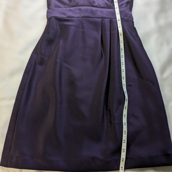 Formal Strapless Dress. Purple. Size 0. - Picture 3 of 7